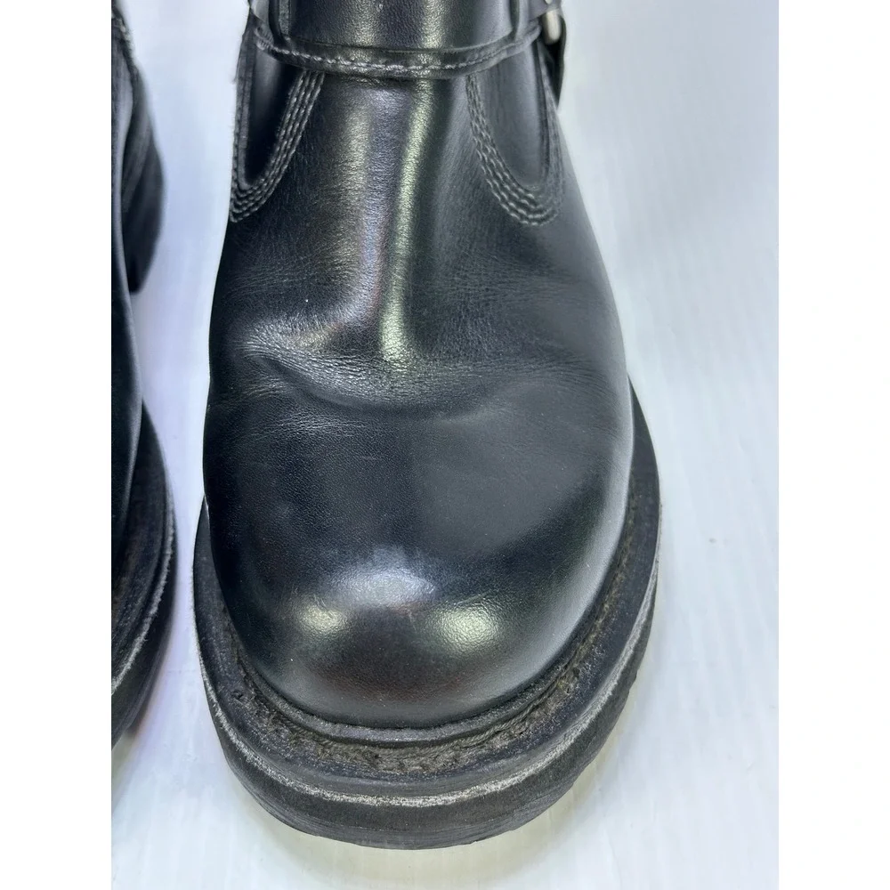 Harley-Davidson Mens Black Leather Harness Biker Boots 95143 Size 10